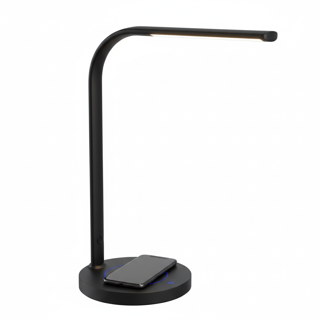 Luminária LED de Mesa com Carregador Wireless